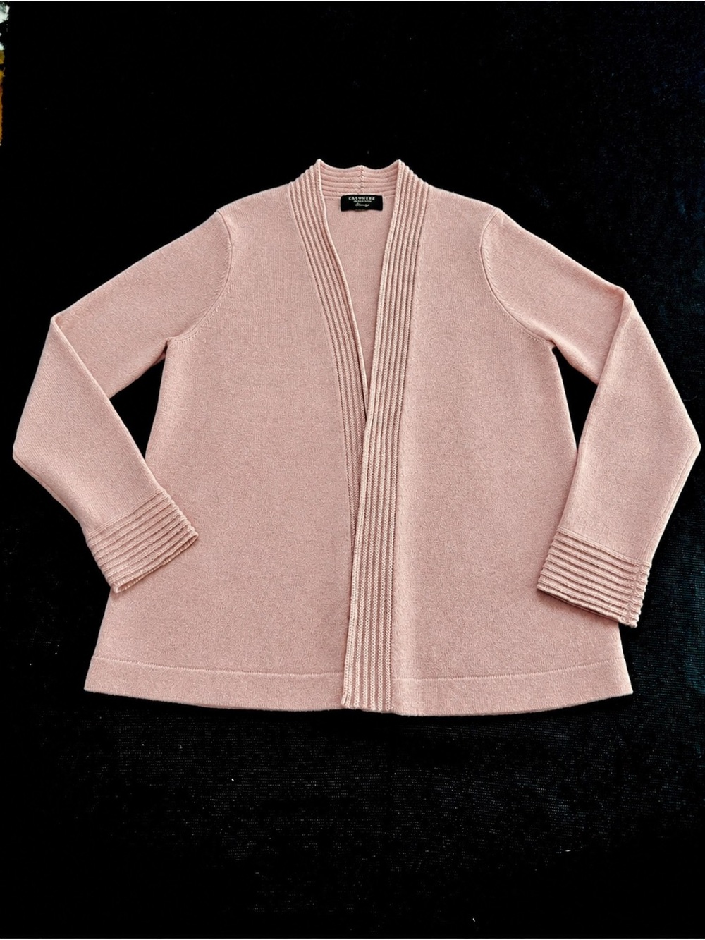 Charter Club 100% Cashmere Open-Front Cardigan – Dusty Rose Pink - Size M - EUC